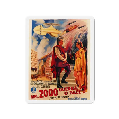 THINGS TO COME (ITALIAN) 1936 Movie Poster - Refrigerator Magnet 2 Inch - The Sticker Space