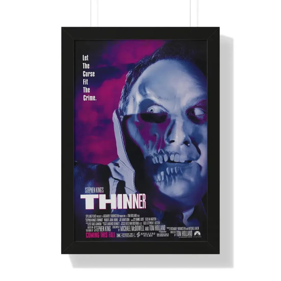 THINNER 1996 - Framed Movie Poster 16″ x 24″ Black - The Sticker Space