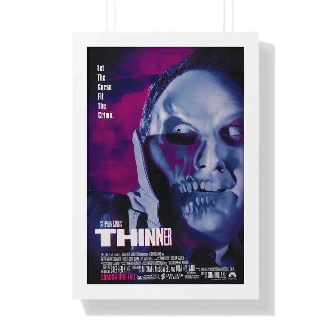 THINNER 1996 - Framed Movie Poster 16″ x 24″ White - The Sticker Space