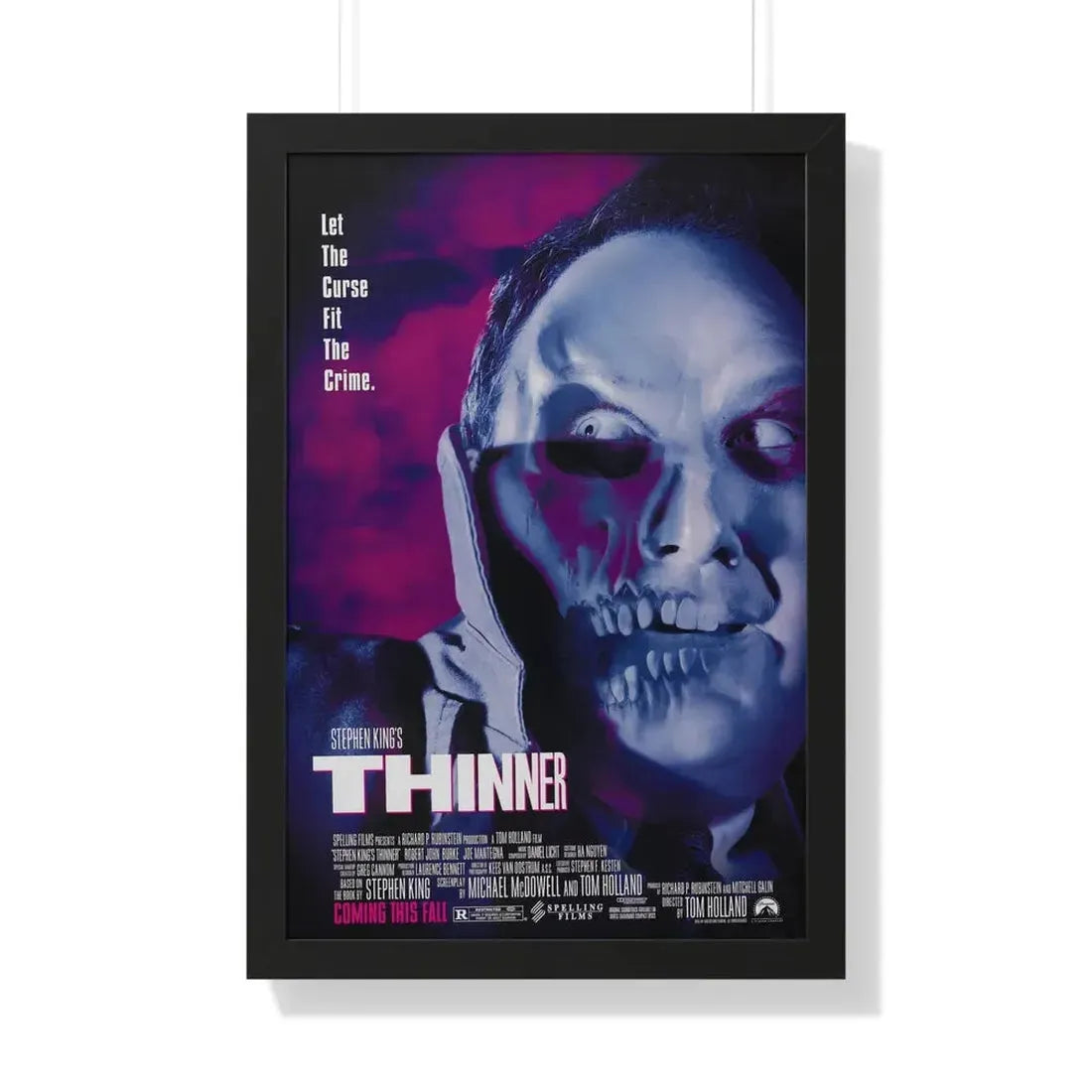 THINNER 1996 - Framed Movie Poster 20" x 30" Black - The Sticker Space