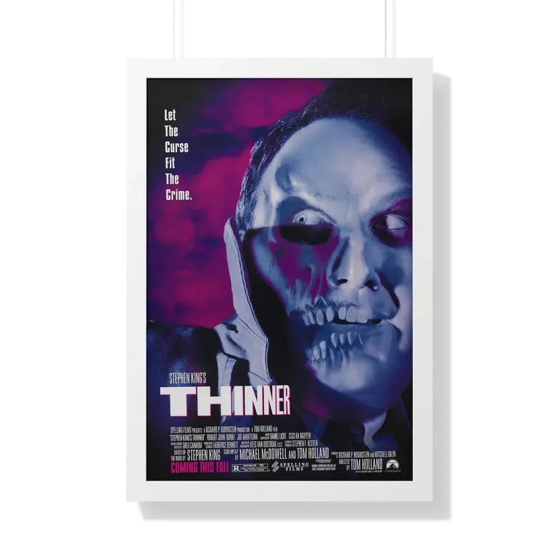 THINNER 1996 - Framed Movie Poster 20" x 30" White - The Sticker Space