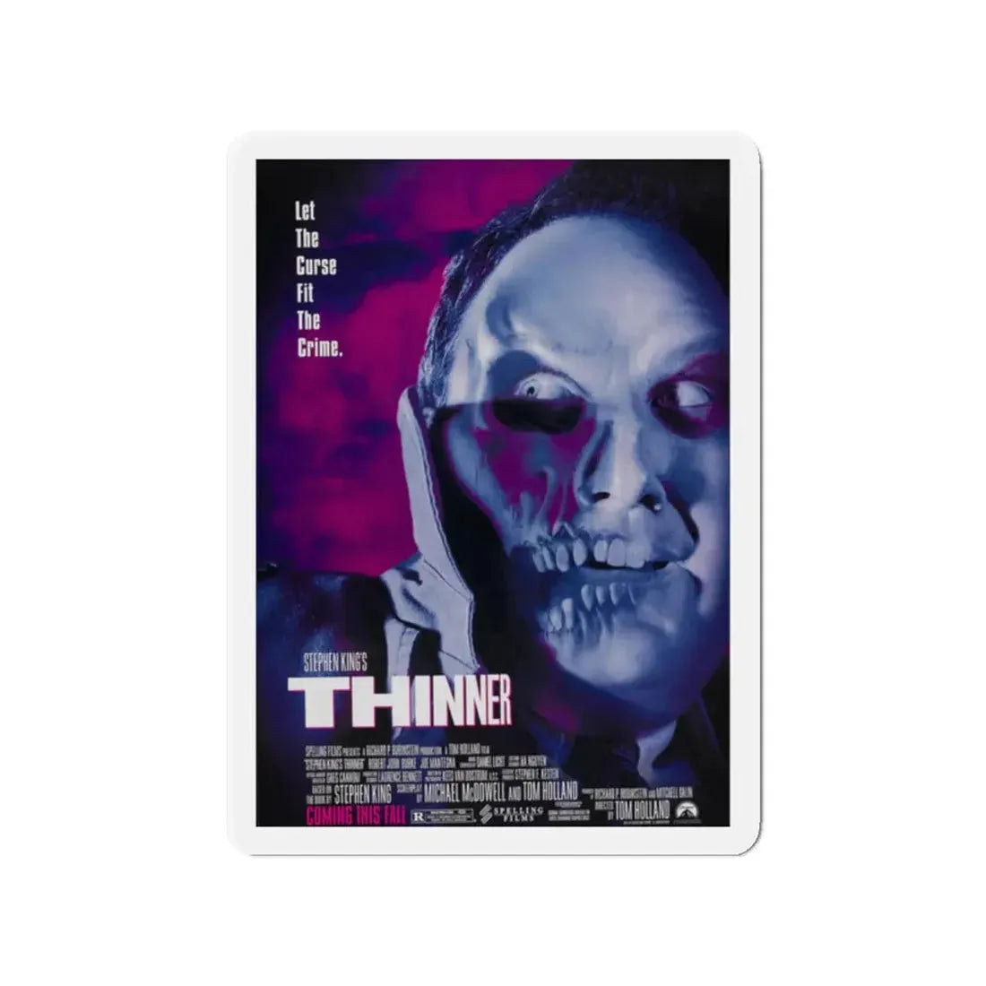 THINNER 1996 Movie Poster - Refrigerator Magnet 2 Inch Die-Cut - The Sticker Space