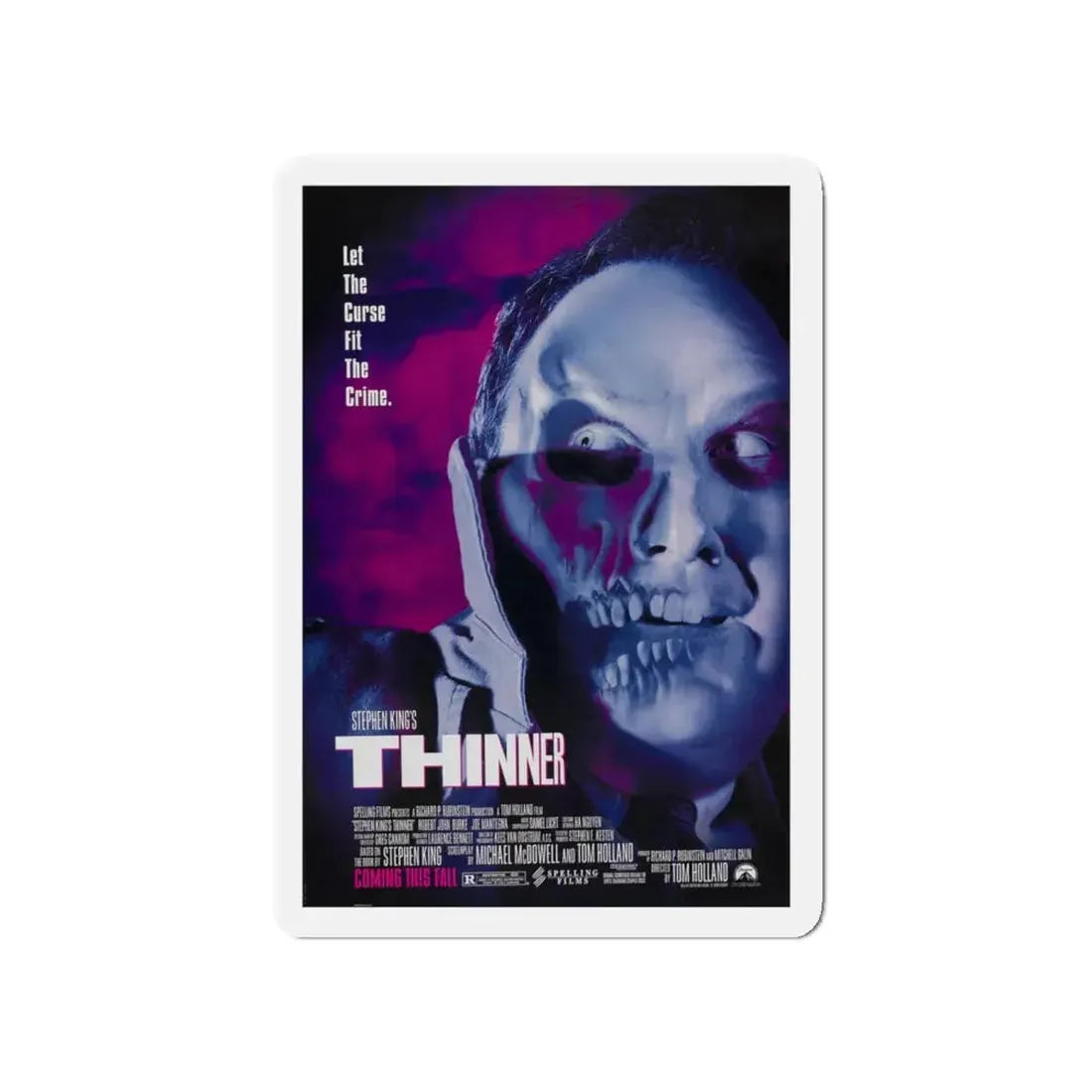 THINNER 1996 Movie Poster - Refrigerator Magnet 4 Inch Die-Cut - The Sticker Space