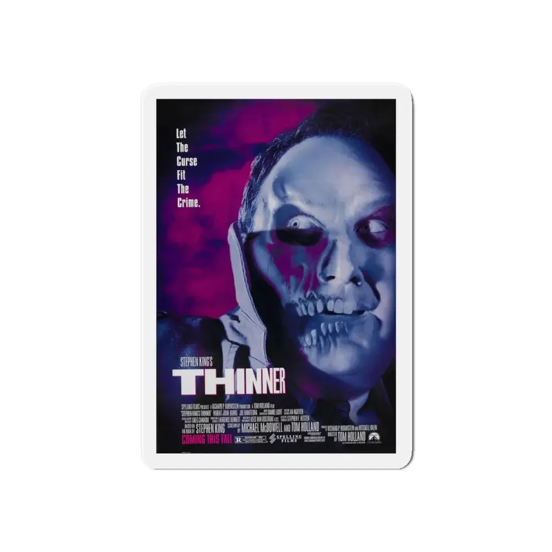 THINNER 1996 Movie Poster - Refrigerator Magnet 6 Inch Die-Cut - The Sticker Space