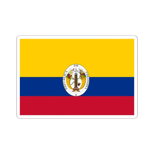 Third flag of the Gran Colmbia 1821-1831 (Colombia) STICKER Vinyl Kiss-Cut Decal 2 Inch White - The Sticker Space