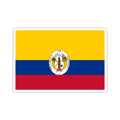 Third flag of the Gran Colmbia 1821-1831 (Colombia) STICKER Vinyl Kiss-Cut Decal 3 Inch White - The Sticker Space