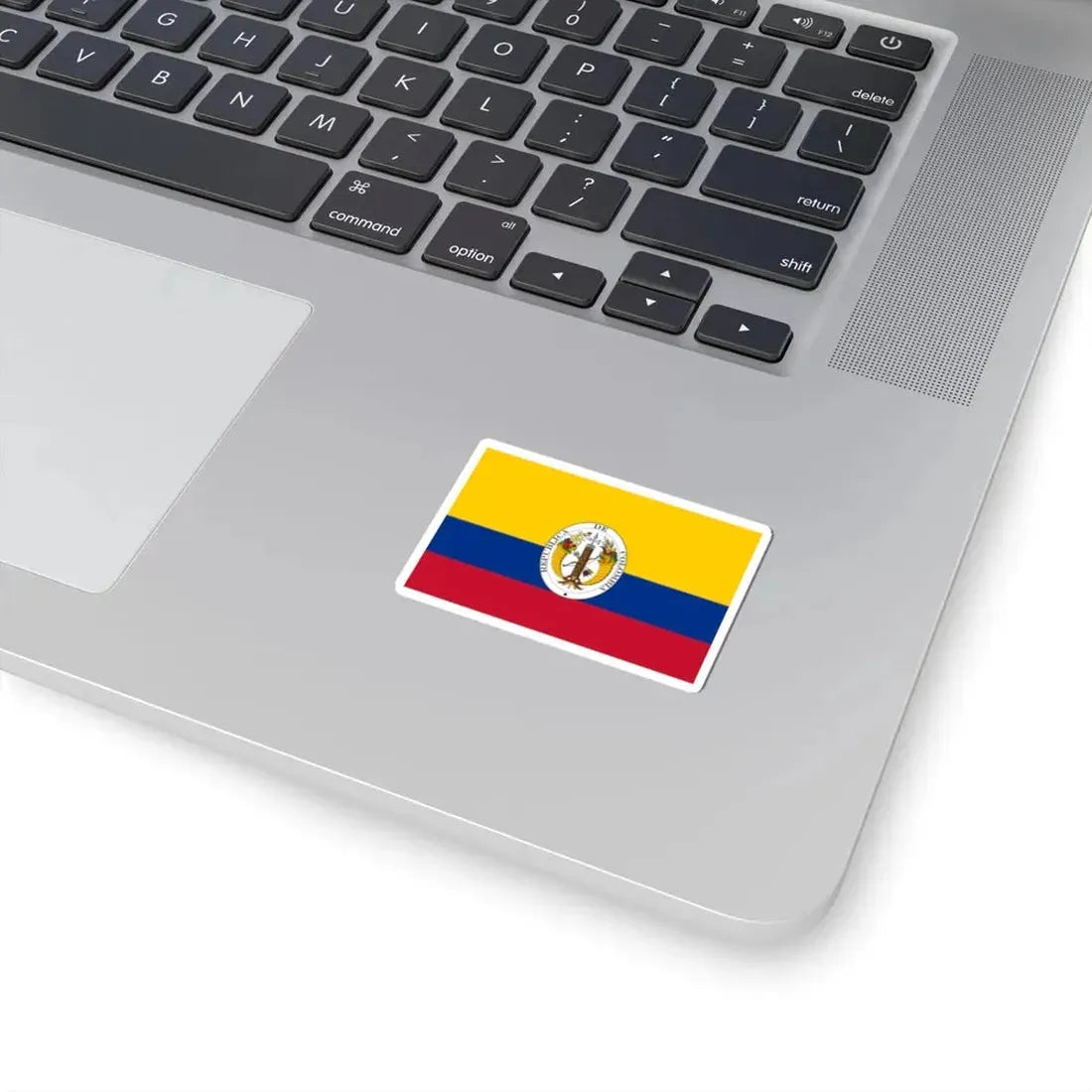Third flag of the Gran Colombia centered coat of arms (Colombia) STICKER Vinyl Kiss-Cut Decal - The Sticker Space