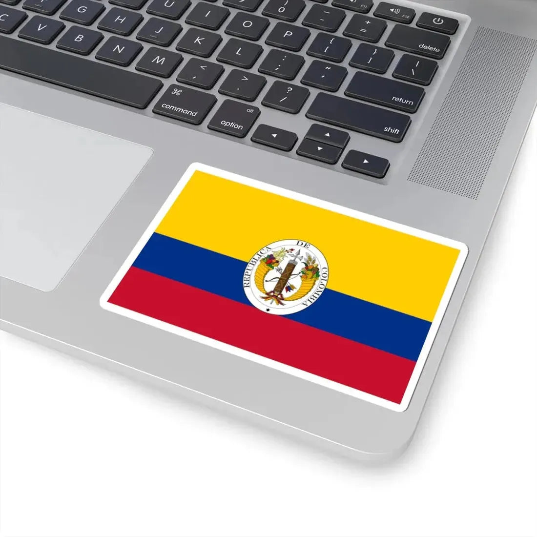 Third flag of the Gran Colombia centered coat of arms (Colombia) STICKER Vinyl Kiss-Cut Decal - The Sticker Space