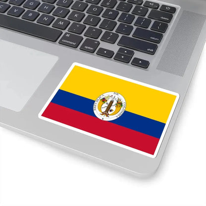 Third flag of the Gran Colombia centered coat of arms (Colombia) STICKER Vinyl Kiss-Cut Decal - The Sticker Space