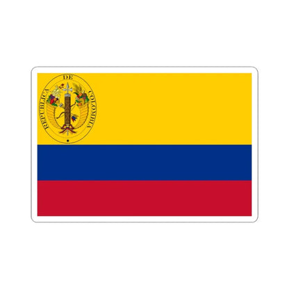 Third flag of the Gran Colombia (Colombia) STICKER Vinyl Kiss-Cut Decal 3 Inch White - The Sticker Space