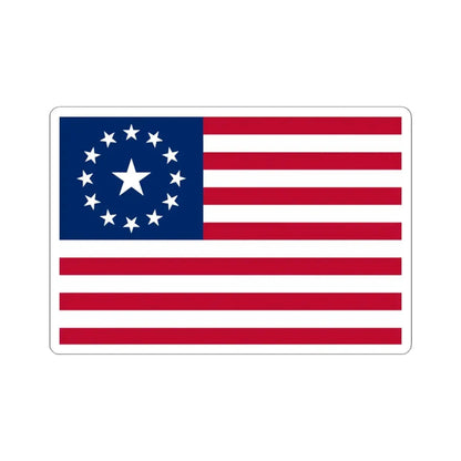 Thirteen Commonwealths of America Flag (United States) STICKER Vinyl Kiss-Cut Decal 4 Inch White - The Sticker Space