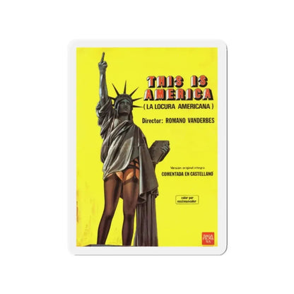 THIS IS AMERICA 1977 Movie Poster - Refrigerator Magnet 2 Inch Die-Cut - The Sticker Space