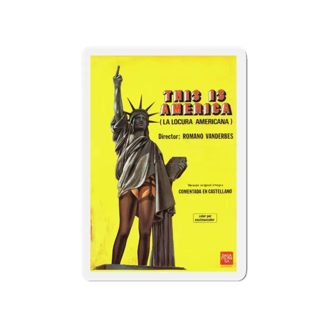 THIS IS AMERICA 1977 Movie Poster - Refrigerator Magnet 4 Inch Die-Cut - The Sticker Space
