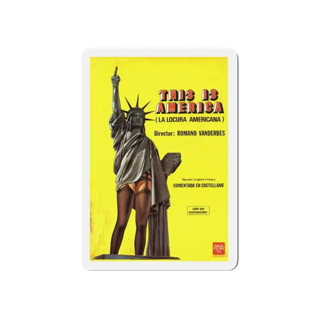 THIS IS AMERICA 1977 Movie Poster - Refrigerator Magnet 6 Inch Die-Cut - The Sticker Space