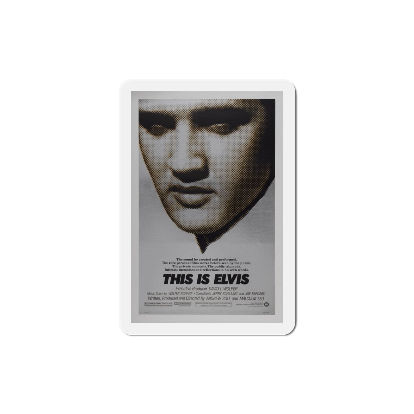 This is Elvis 1981 Movie Poster Die-Cut Magnet-3" x 3"-The Sticker Space