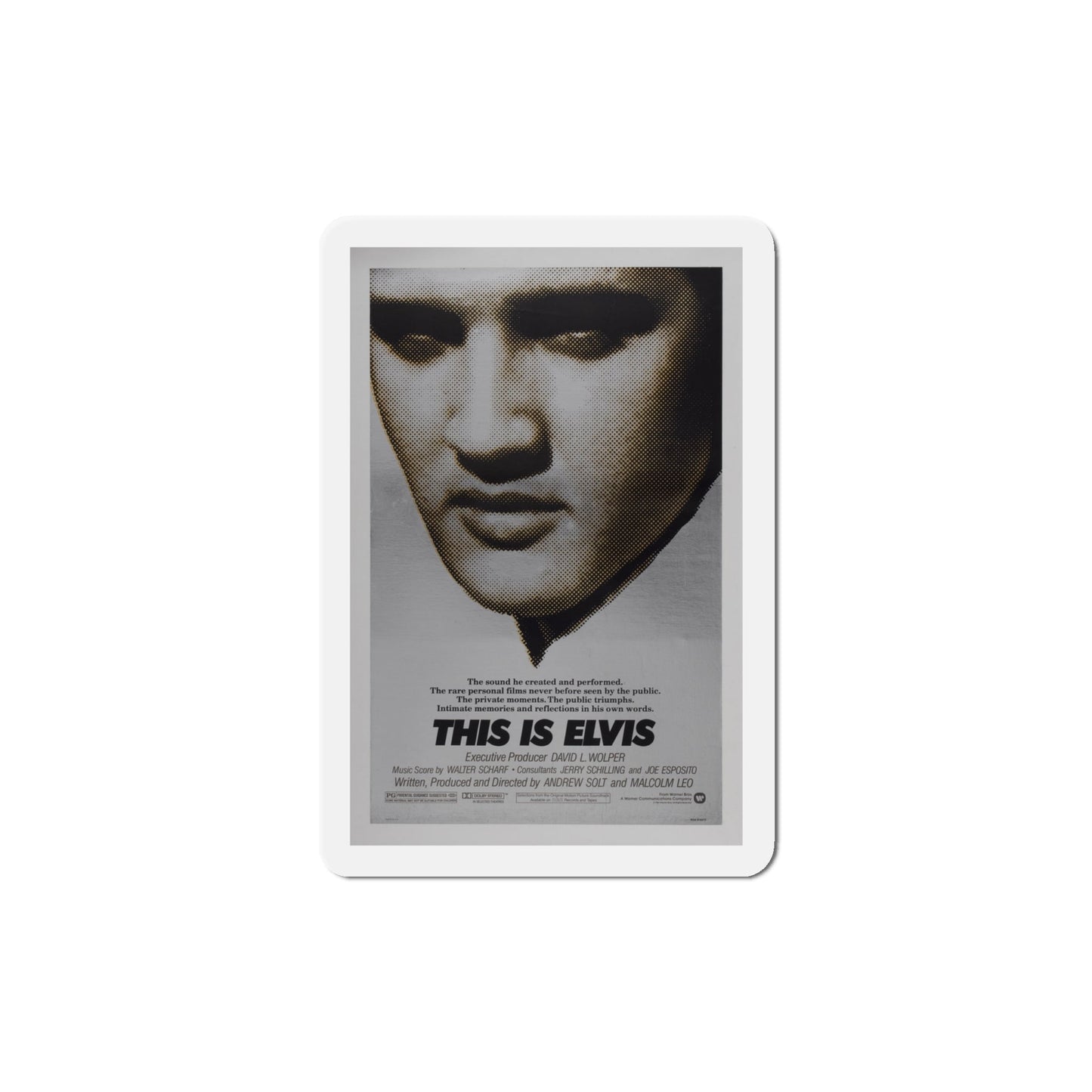 This is Elvis 1981 Movie Poster Die-Cut Magnet-4" x 4"-The Sticker Space