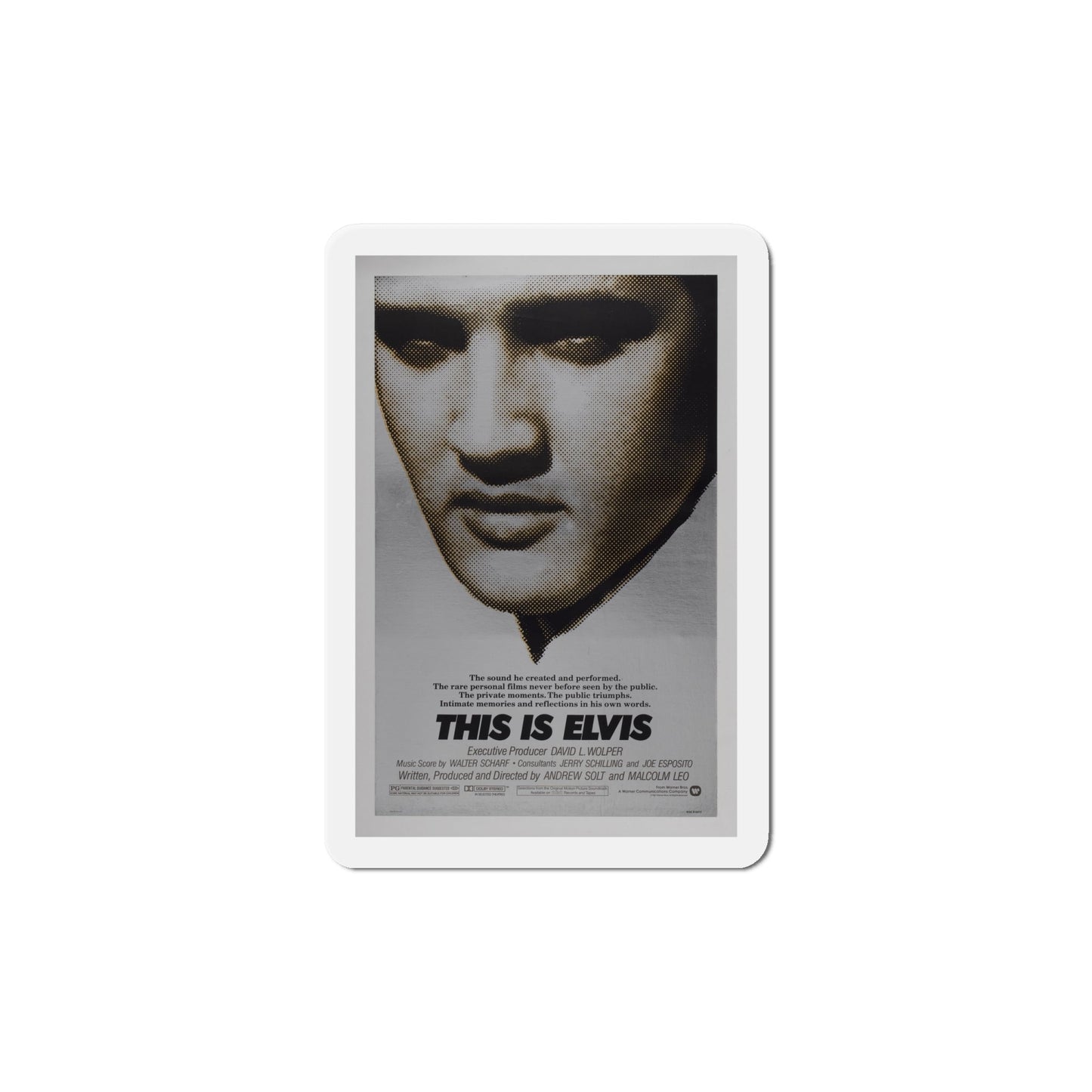 This is Elvis 1981 Movie Poster Die-Cut Magnet-6 Inch-The Sticker Space