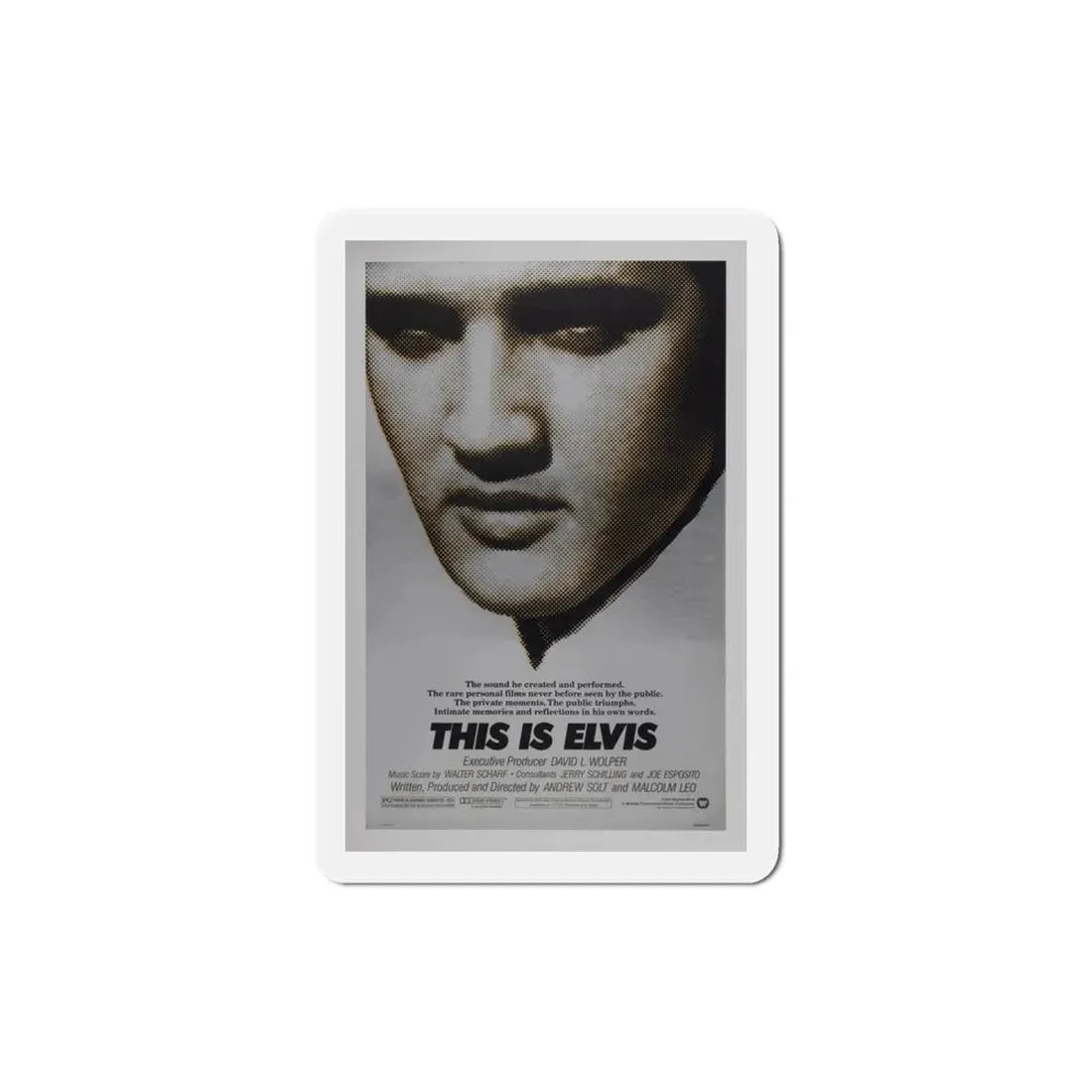 This is Elvis 1981 Movie Poster Refrigerator Magnet 3 Inch - The Sticker Space