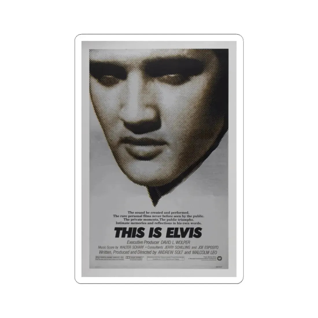 This is Elvis 1981 Movie Poster - STICKER Vinyl Kiss-Cut Decal 2 Inch White - The Sticker Space