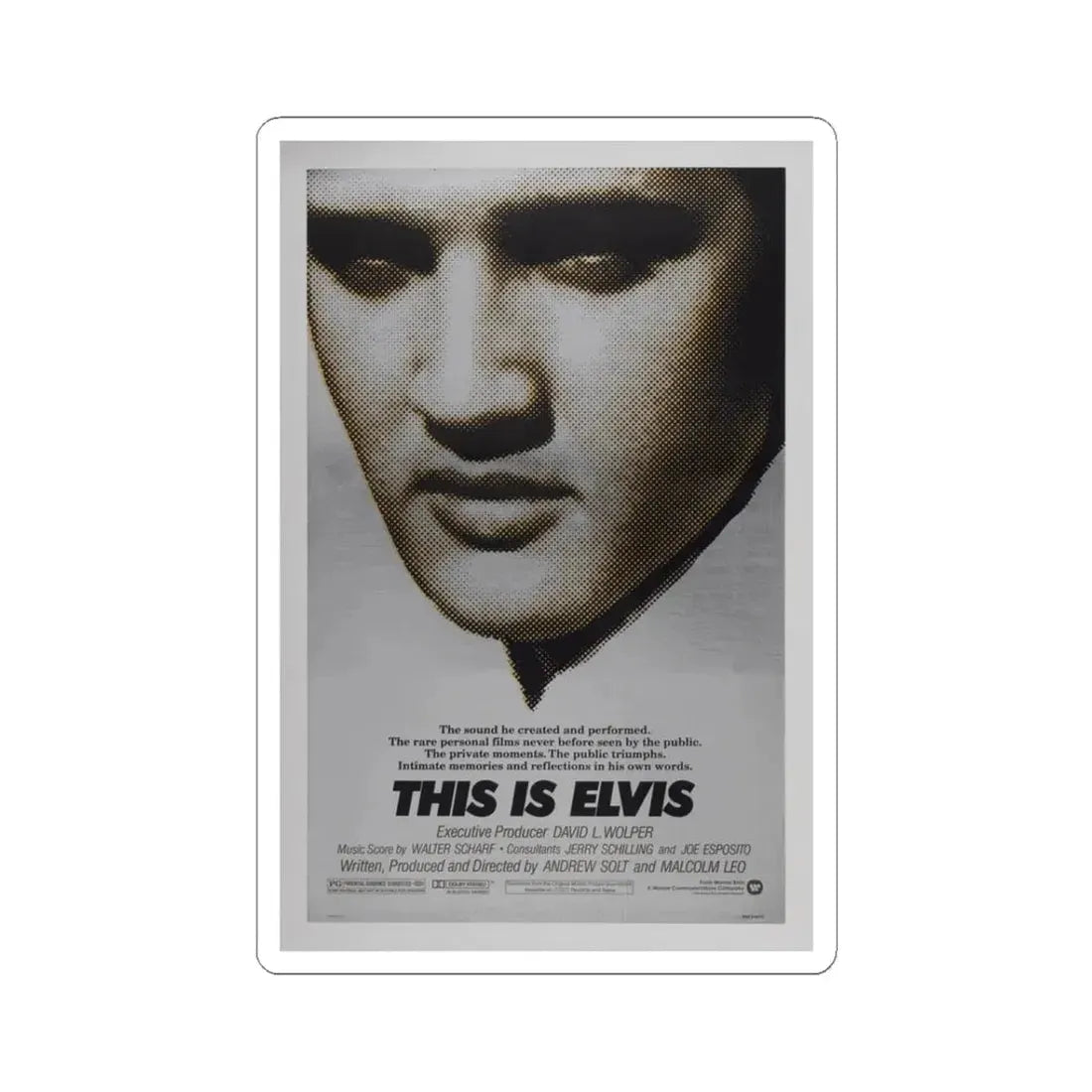 This is Elvis 1981 Movie Poster - STICKER Vinyl Kiss-Cut Decal 3 Inch White - The Sticker Space