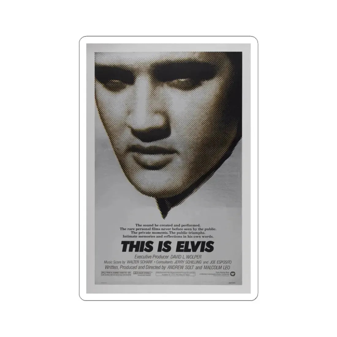 This is Elvis 1981 Movie Poster - STICKER Vinyl Kiss-Cut Decal 6 Inch White - The Sticker Space