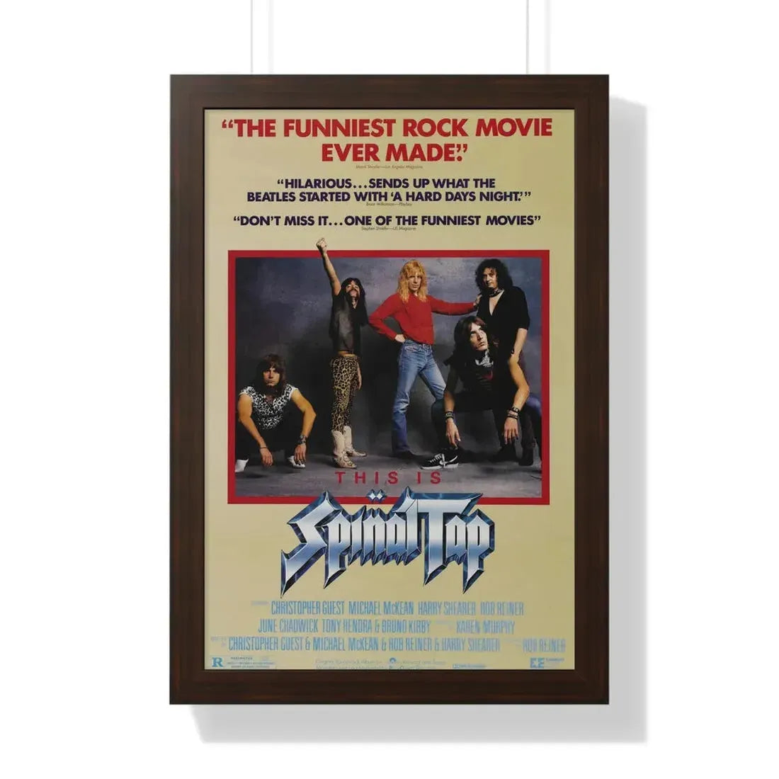 THIS IS SPINAL TAP 1984 - Framed Movie Poster 16″ x 24″ Walnut - The Sticker Space
