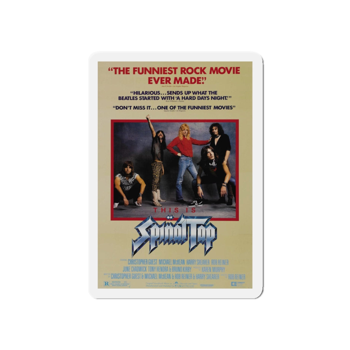 THIS IS SPINAL TAP 1984 Movie Poster - Refrigerator Magnet