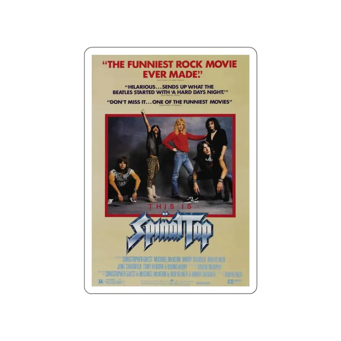 THIS IS SPINAL TAP 1984 Movie Poster STICKER Vinyl Die-Cut Decal 6 Inch - The Sticker Space