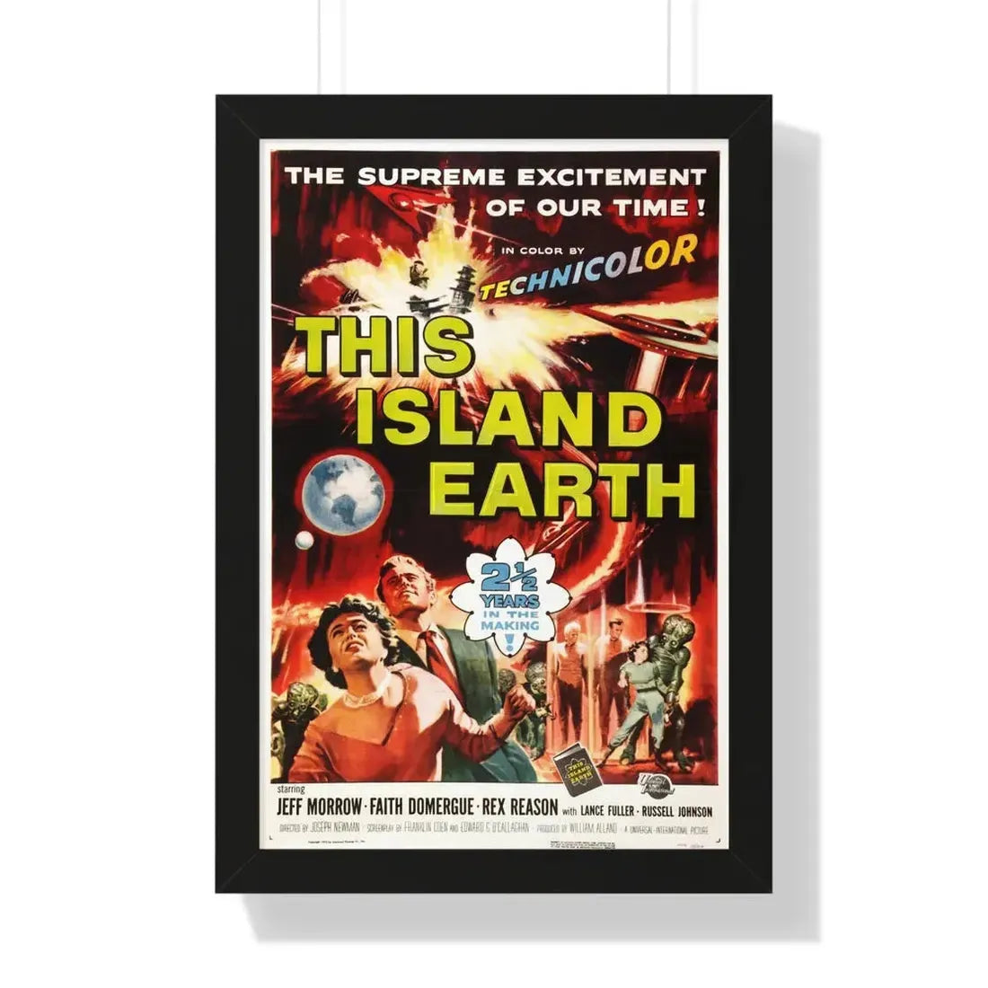 THIS ISLAND EARTH 1955 - Framed Movie Poster 16″ x 24″ Black - The Sticker Space