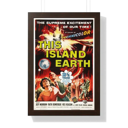 THIS ISLAND EARTH 1955 - Framed Movie Poster 16″ x 24″ Walnut - The Sticker Space