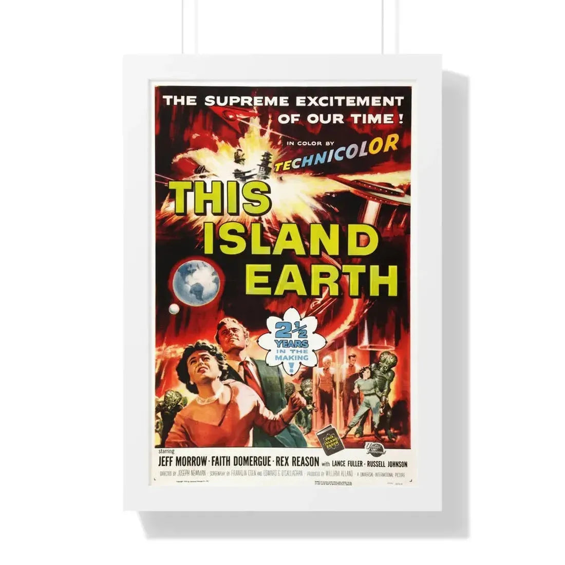 THIS ISLAND EARTH 1955 - Framed Movie Poster 16″ x 24″ White - The Sticker Space