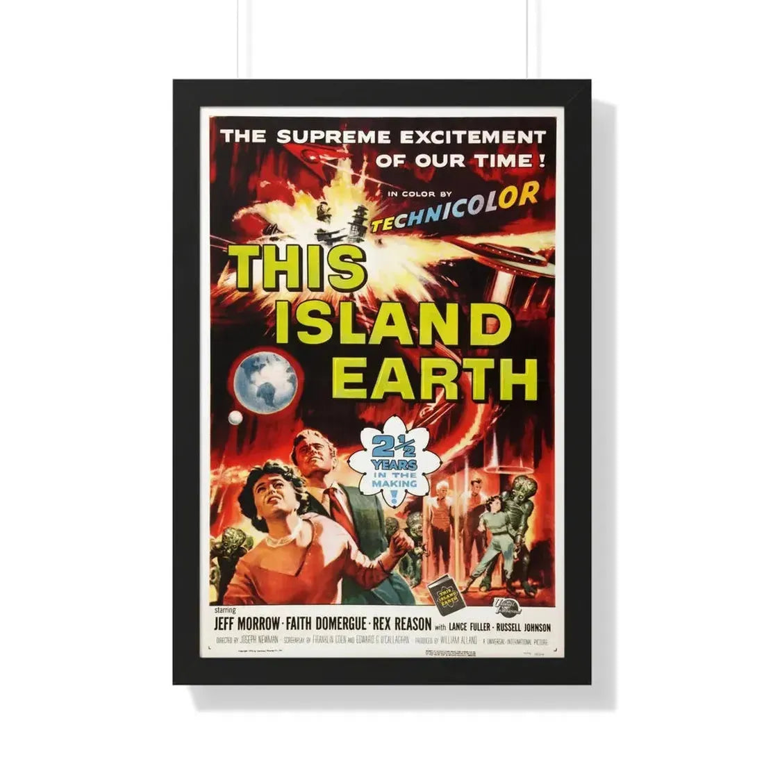 THIS ISLAND EARTH 1955 - Framed Movie Poster 20" x 30" Black - The Sticker Space