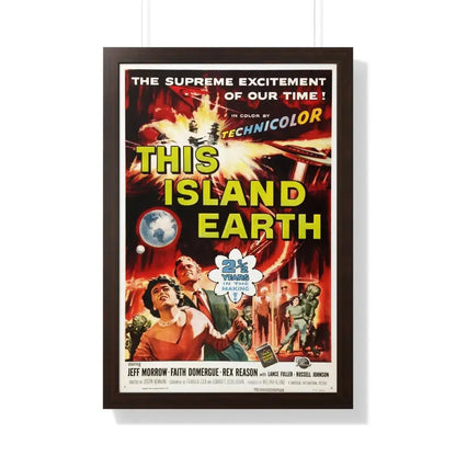 THIS ISLAND EARTH 1955 - Framed Movie Poster 20" x 30" Walnut - The Sticker Space
