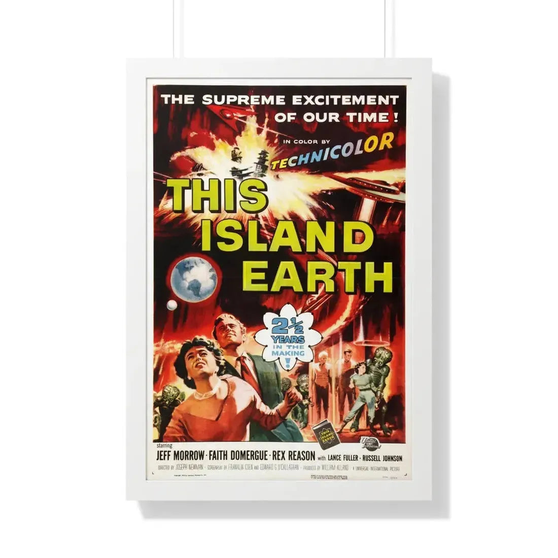 THIS ISLAND EARTH 1955 - Framed Movie Poster 20" x 30" White - The Sticker Space