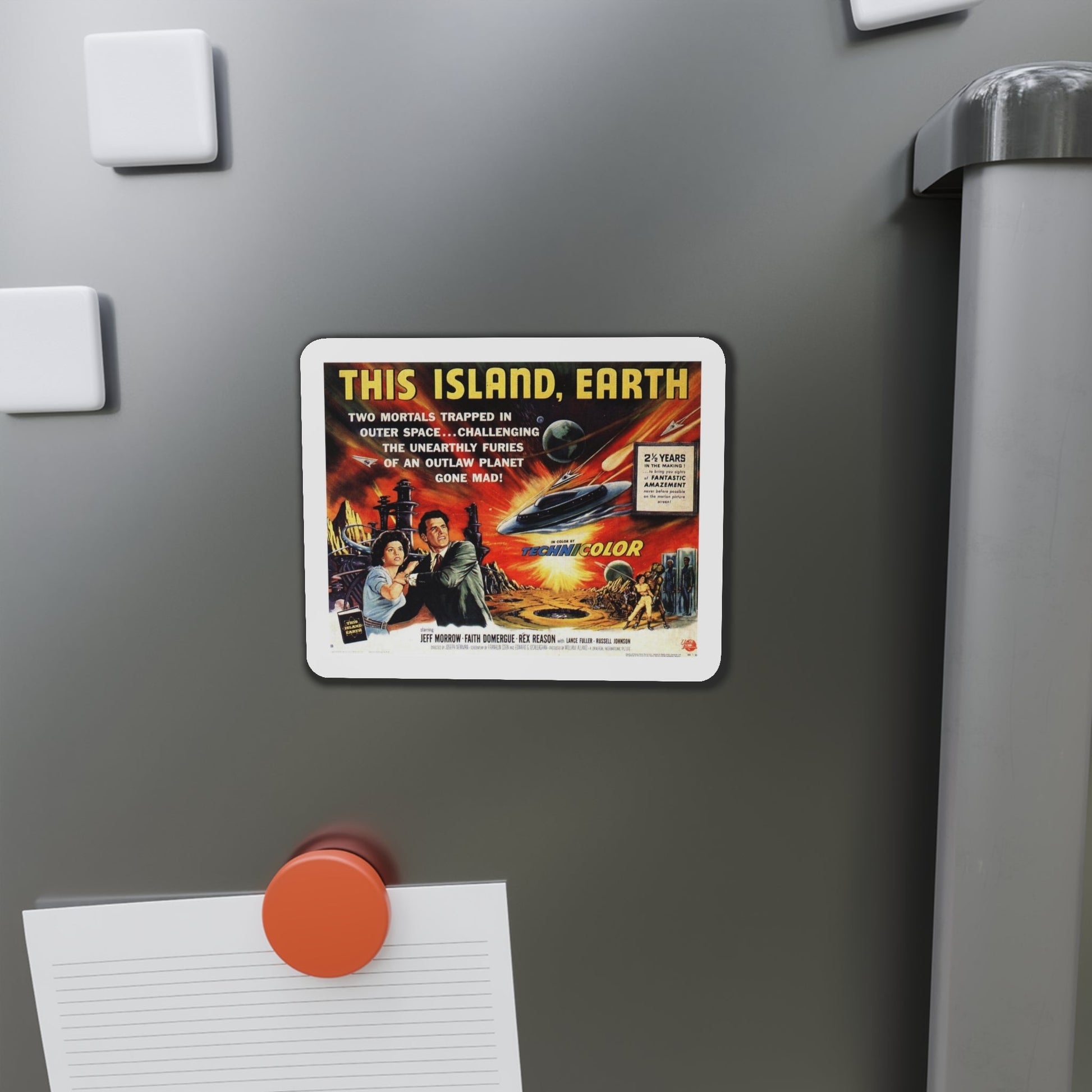 This Island Earth 1955 Movie Poster Die-Cut Magnet-The Sticker Space