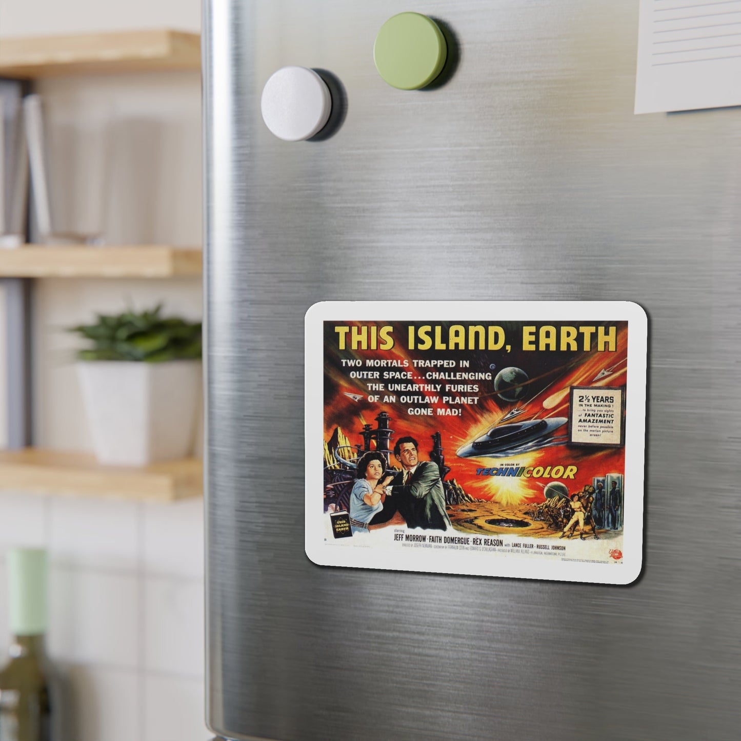 This Island Earth 1955 Movie Poster Die-Cut Magnet-The Sticker Space