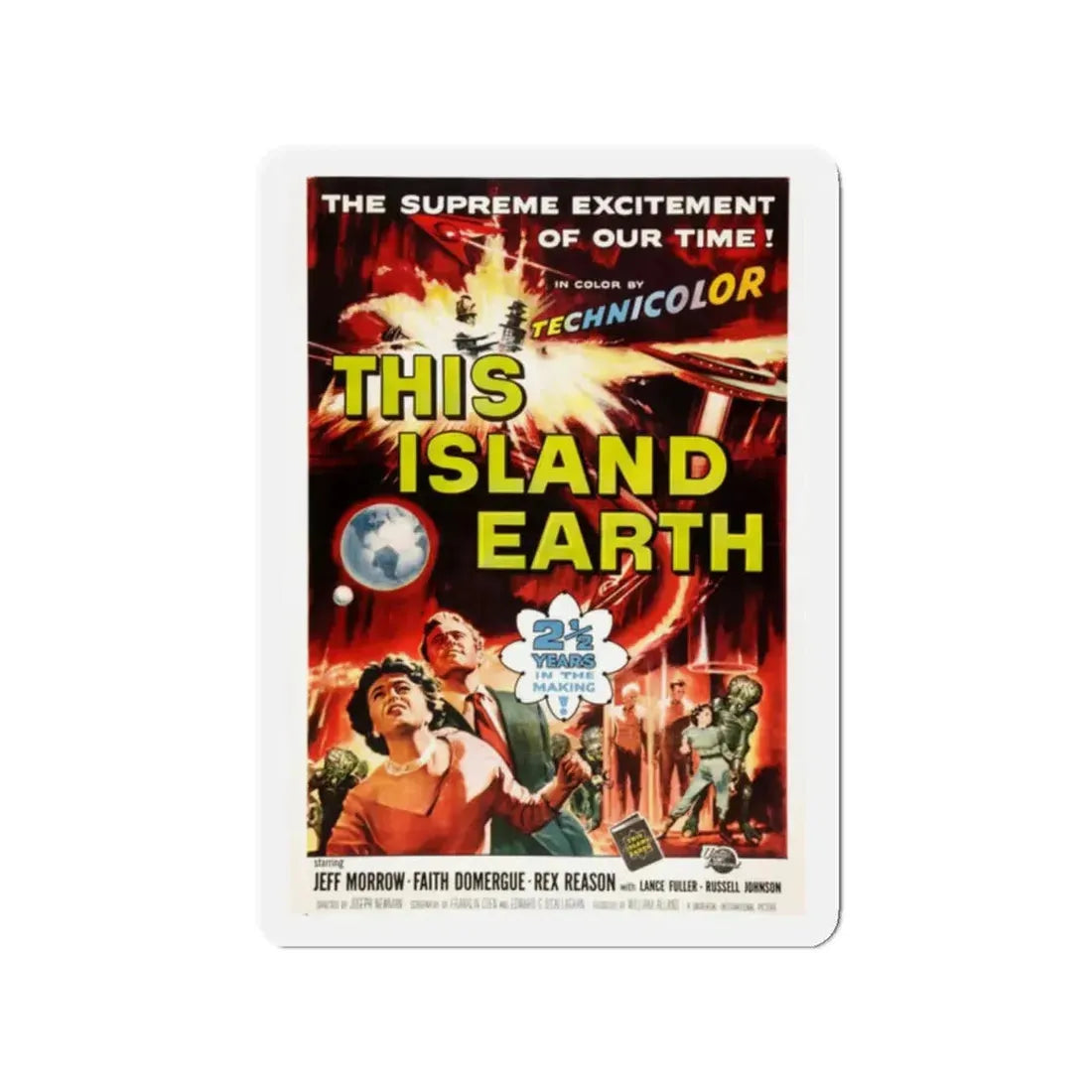 THIS ISLAND EARTH 1955 Movie Poster - Refrigerator Magnet 2 Inch Die-Cut - The Sticker Space