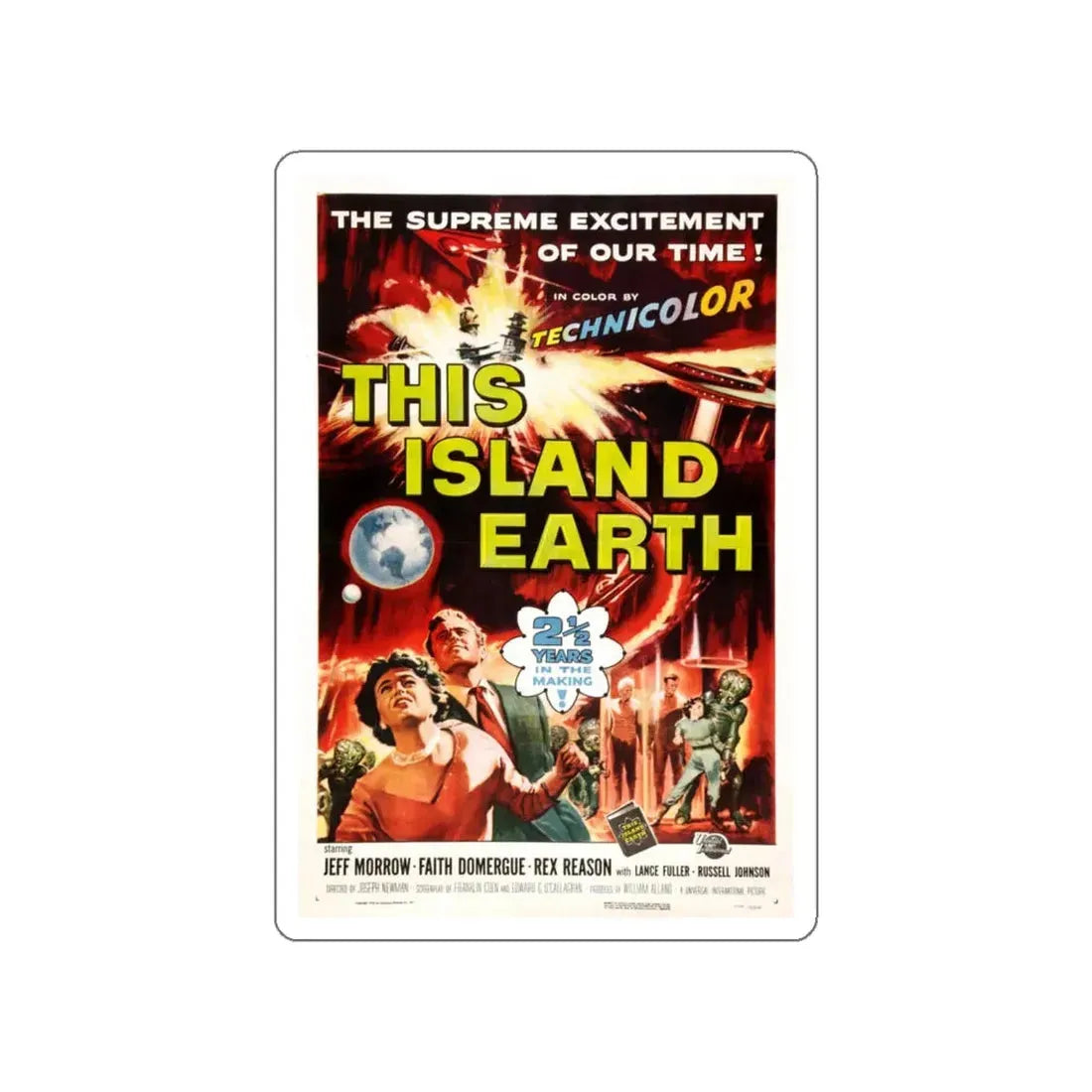 THIS ISLAND EARTH 1955 Movie Poster STICKER Vinyl Die-Cut Decal 5 Inch - The Sticker Space