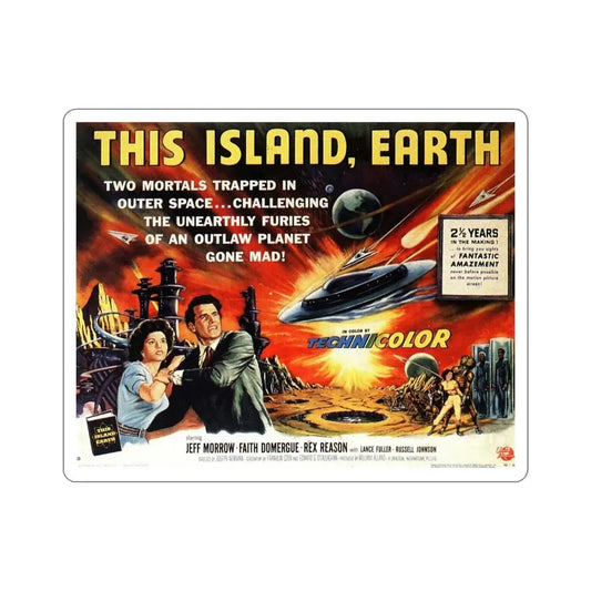 This Island Earth 1955 Movie Poster STICKER Vinyl Die-Cut Decal 6 Inch - The Sticker Space