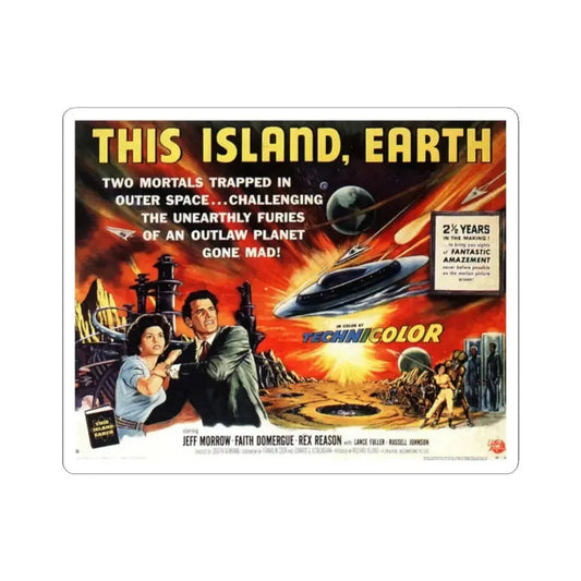 This Island Earth 1955 Movie Poster - STICKER Vinyl Kiss-Cut Decal 2 Inch White - The Sticker Space