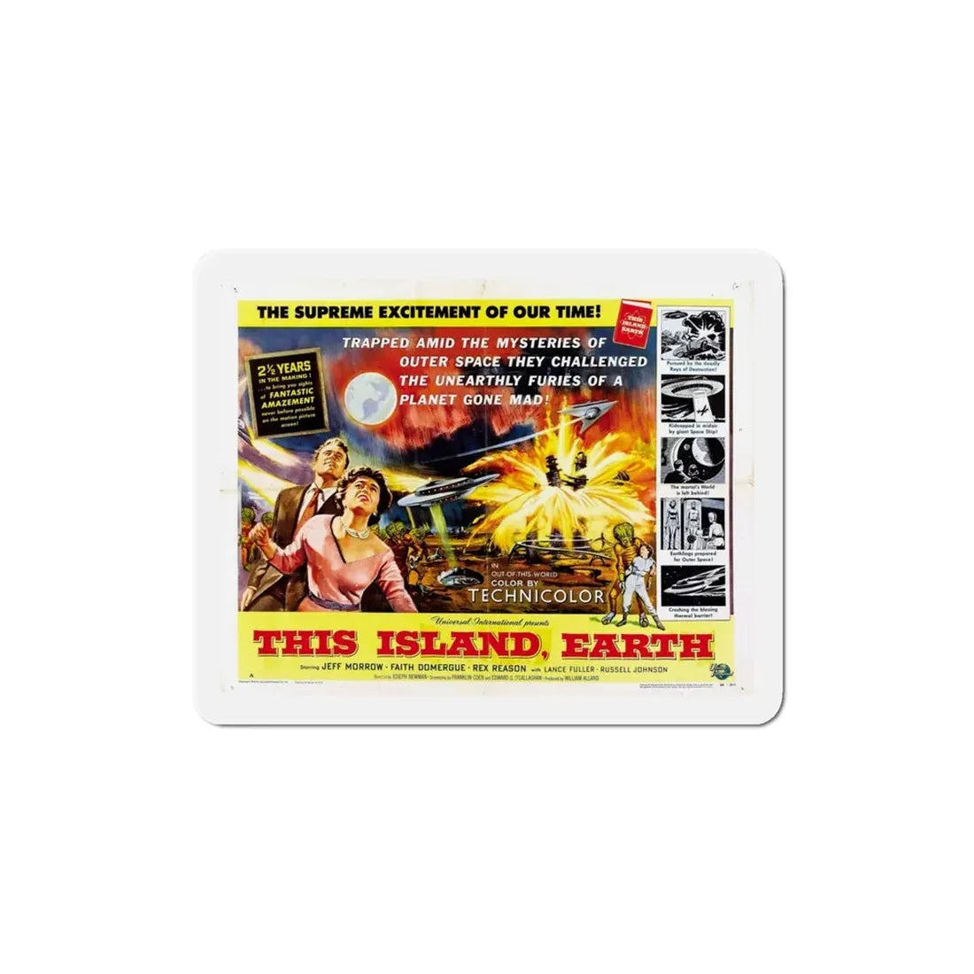 This Island Earth 1955 v2 Movie Poster Refrigerator Magnet 4 Inch - The Sticker Space