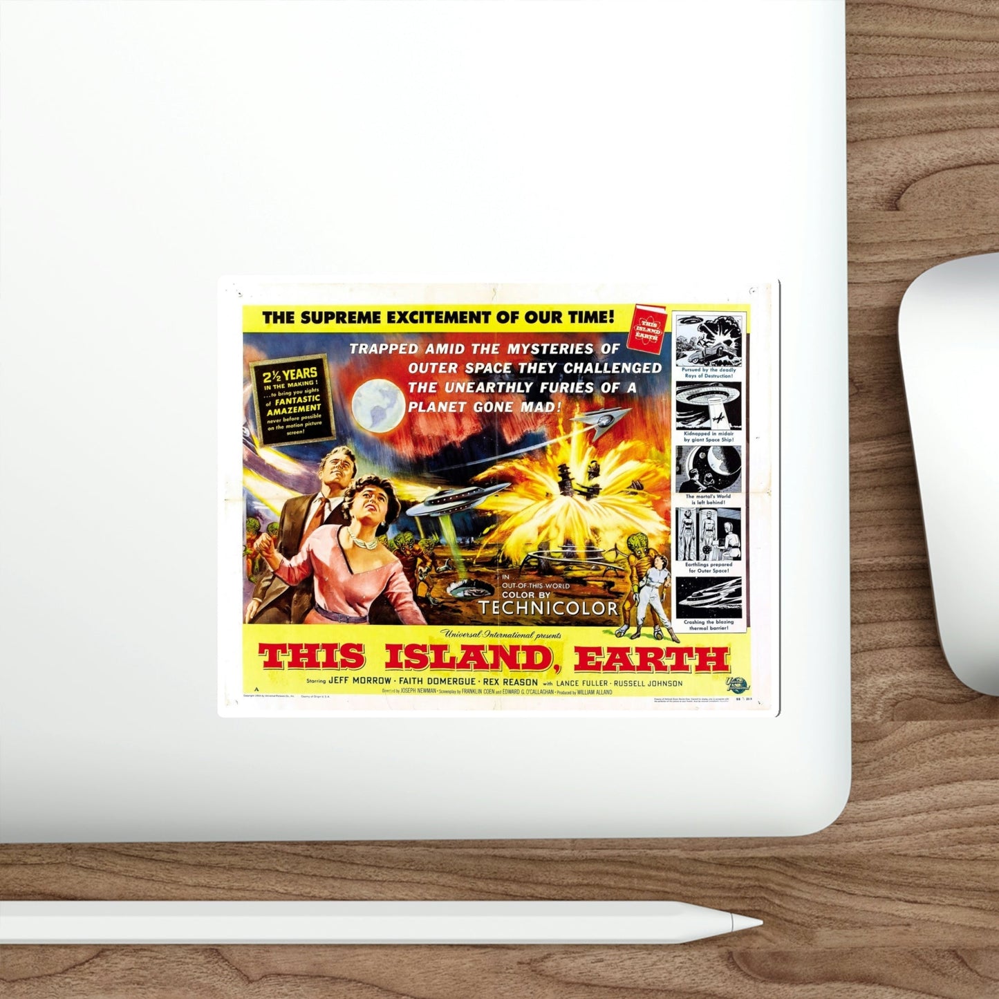 This Island Earth 1955 v2 Movie Poster STICKER Vinyl Die-Cut Decal-The Sticker Space