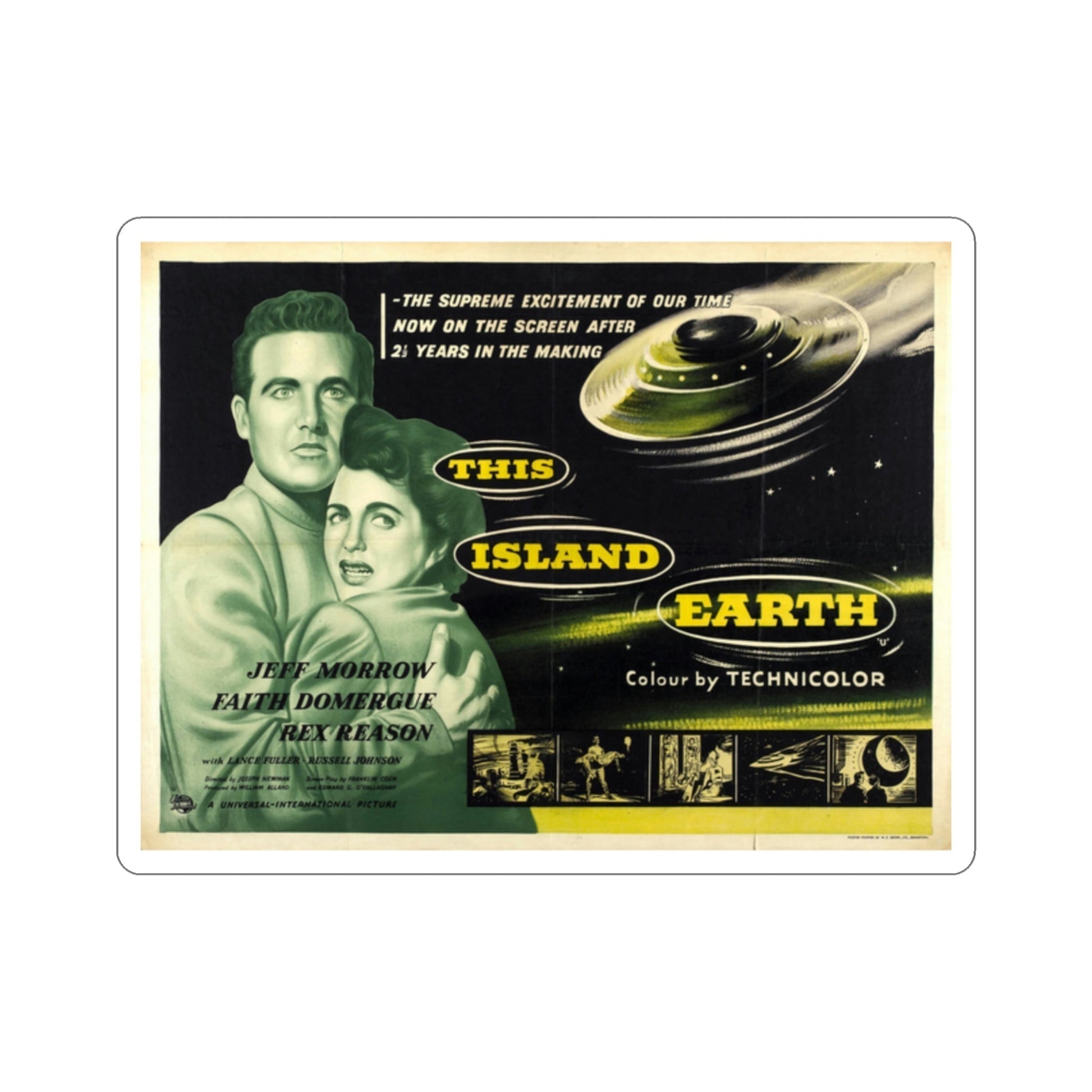 This Island Earth 1955 v3 Movie Poster STICKER Vinyl Die-Cut Decal-2 Inch-The Sticker Space