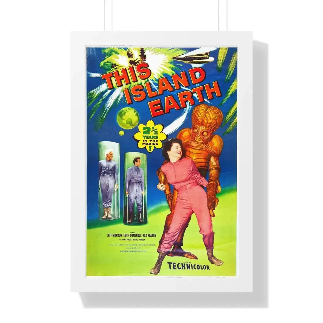 THIS ISLAND EARTH (2) 1955 - Framed Movie Poster 16″ x 24″ White - The Sticker Space