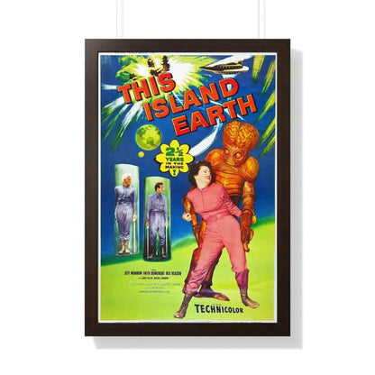 THIS ISLAND EARTH (2) 1955 - Framed Movie Poster 20" x 30" Walnut - The Sticker Space
