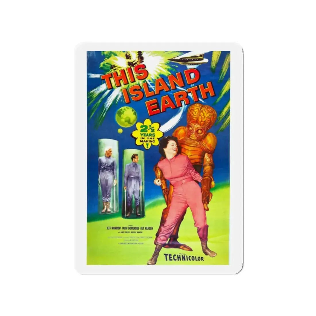 THIS ISLAND EARTH (2) 1955 Movie Poster - Refrigerator Magnet 2 Inch - The Sticker Space