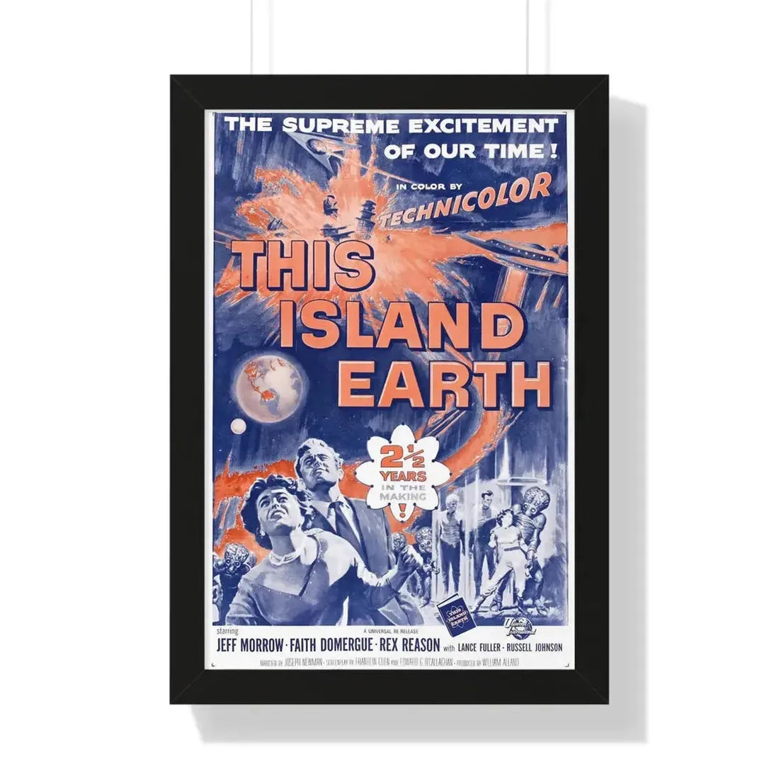THIS ISLAND EARTH (3) 1955 - Framed Movie Poster 16″ x 24″ Black - The Sticker Space