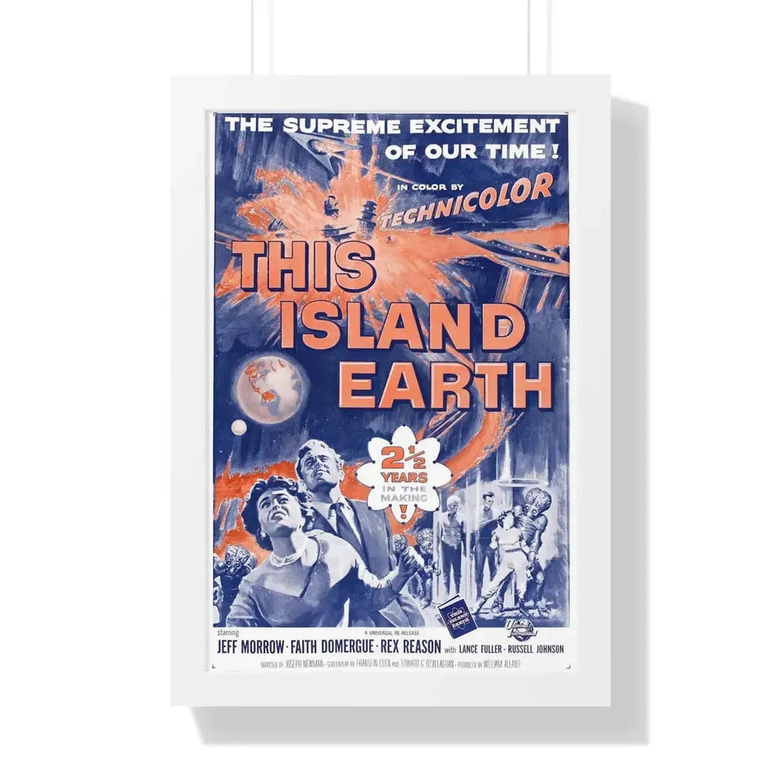 THIS ISLAND EARTH (3) 1955 - Framed Movie Poster 16″ x 24″ White - The Sticker Space