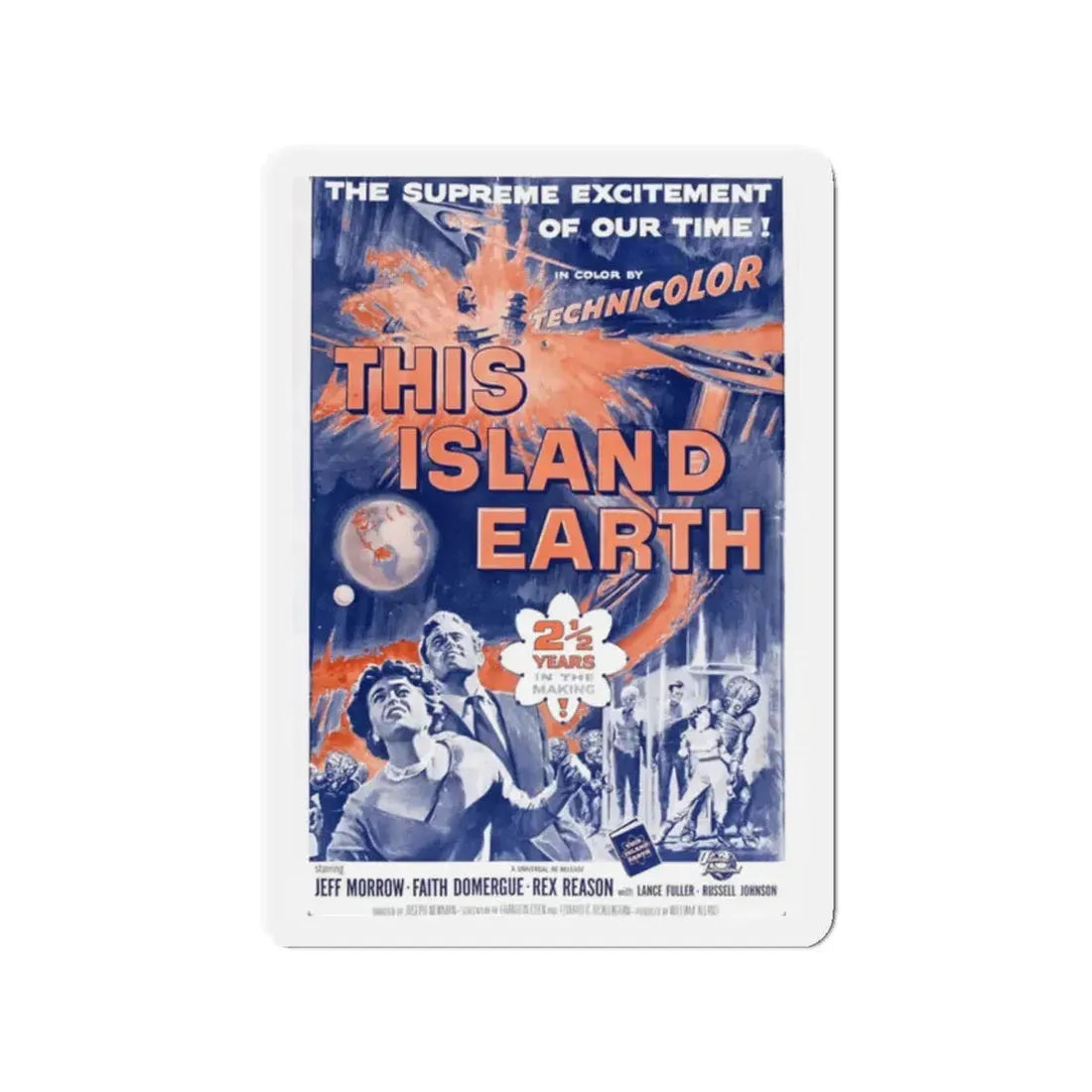 THIS ISLAND EARTH (3) 1955 Movie Poster - Refrigerator Magnet 2 Inch - The Sticker Space