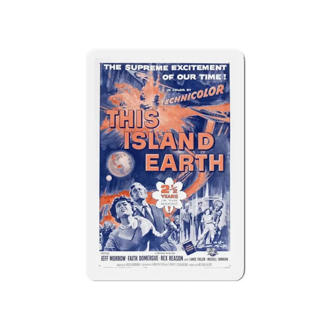 THIS ISLAND EARTH (3) 1955 Movie Poster - Refrigerator Magnet 5 Inch - The Sticker Space